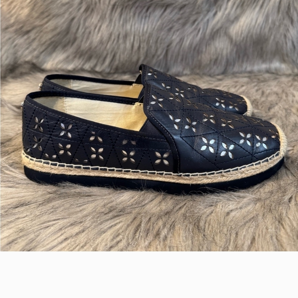Michael Kors Black Floral Espadrilles